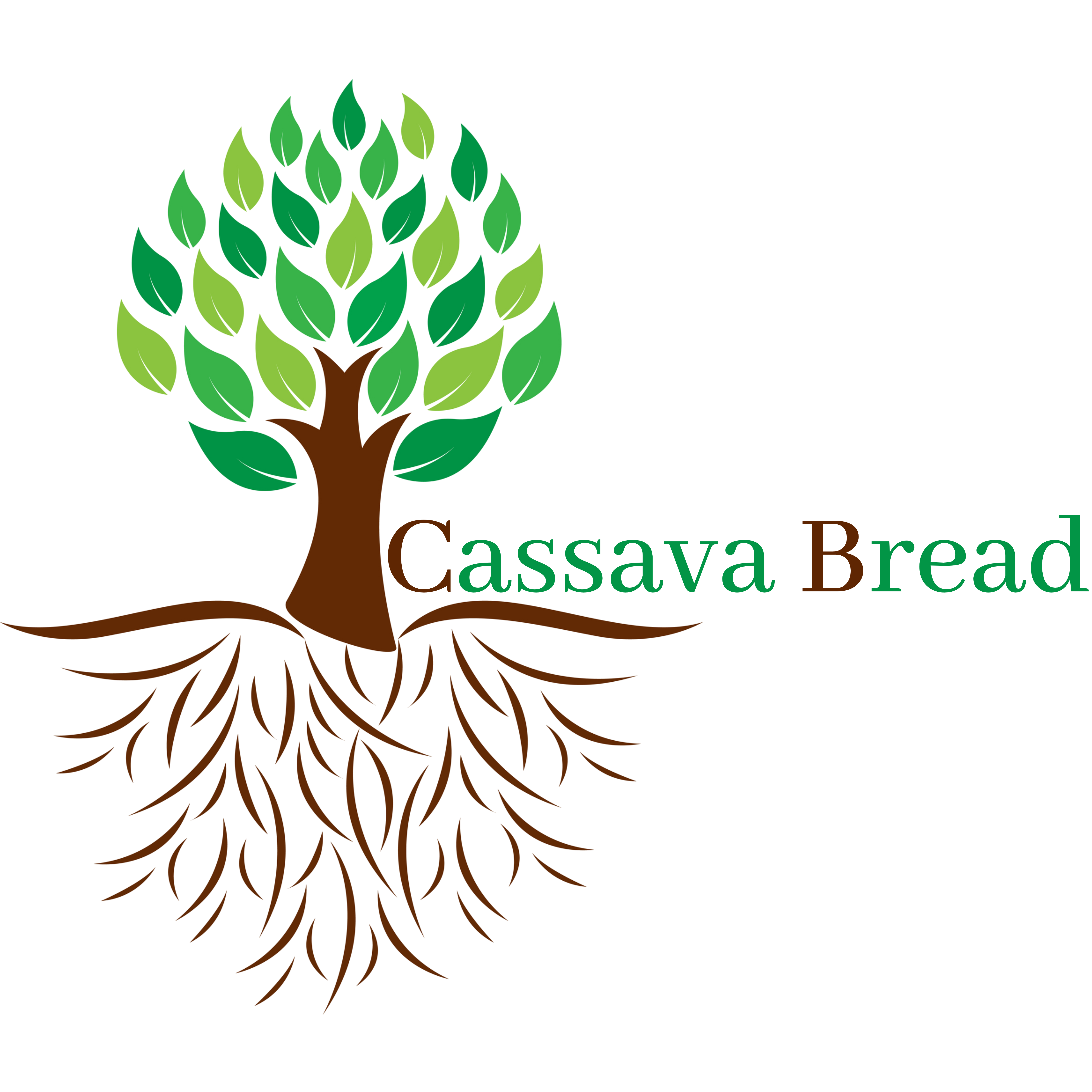 Cassava Bread - Offset Multicolor Text (5000 × 5000 px)
